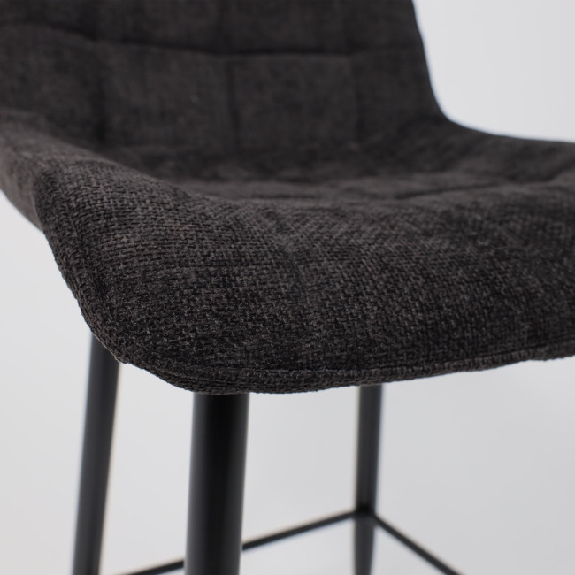 Стул BARON, барный, черный микровелюр фото-10 Стул BARON, барный, черный микровелюр фото-10