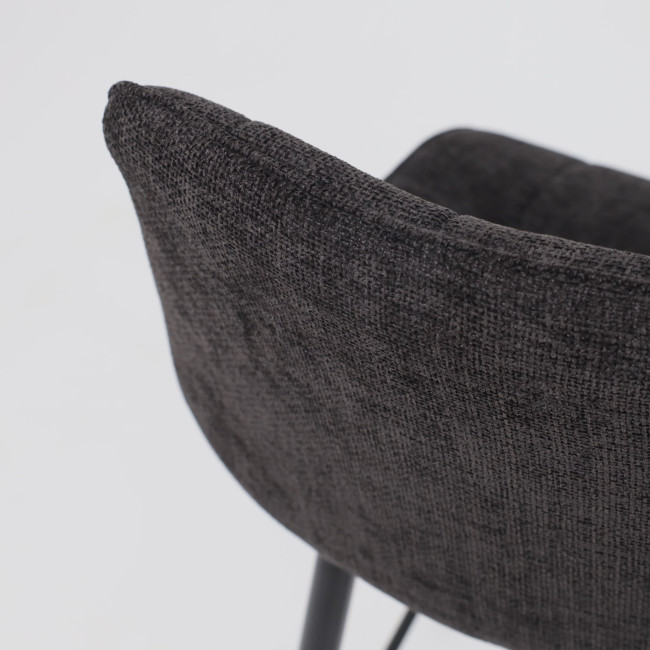 Стул BARON, барный, черный микровелюр фото-7 Стул BARON, барный, черный микровелюр фото-7