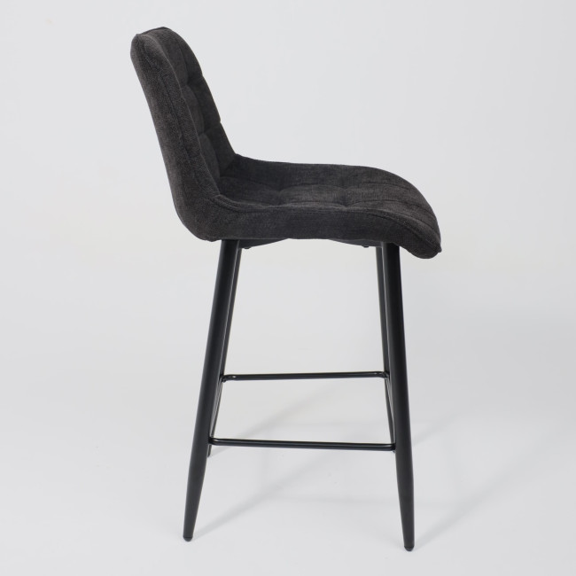 Стул BARON, барный, черный микровелюр фото-8 Стул BARON, барный, черный микровелюр фото-8