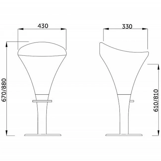 Стул барный BOMBA белый - фото2 Стул барный BOMBA белый - фото2