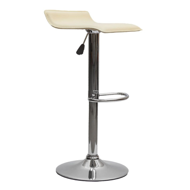 Стул барный SLIM, экокожа кремовый - фото1 Стул барный SLIM, экокожа кремовый - фото1