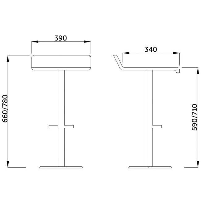 Стул барный SLIM, экокожа кремовый - фото2 Стул барный SLIM, экокожа кремовый - фото2