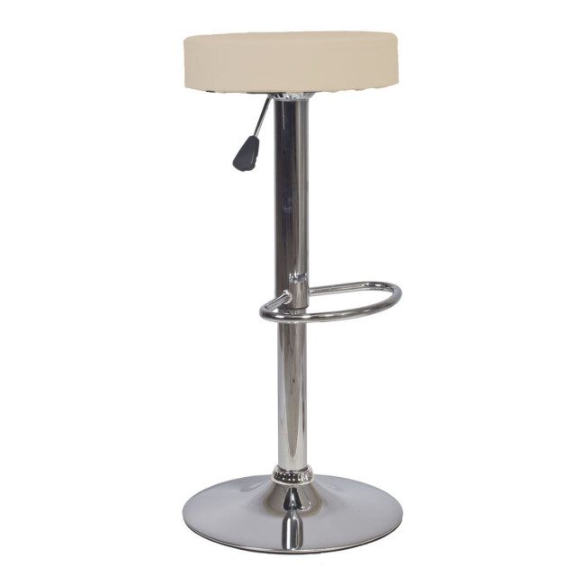 Стул барный PINA, экокожа кремовый - фото1 Стул барный PINA, экокожа кремовый - фото1