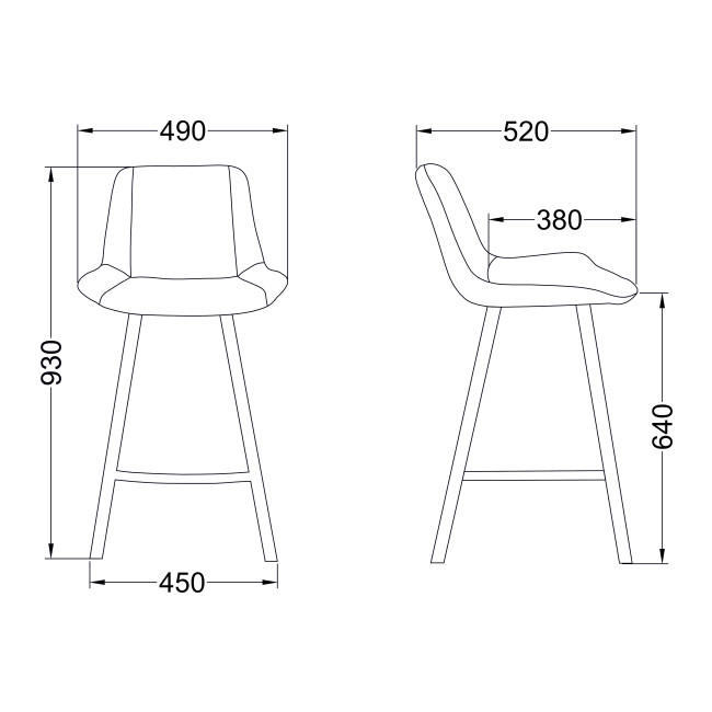 Стул барный LEROS светло-серый фото-10