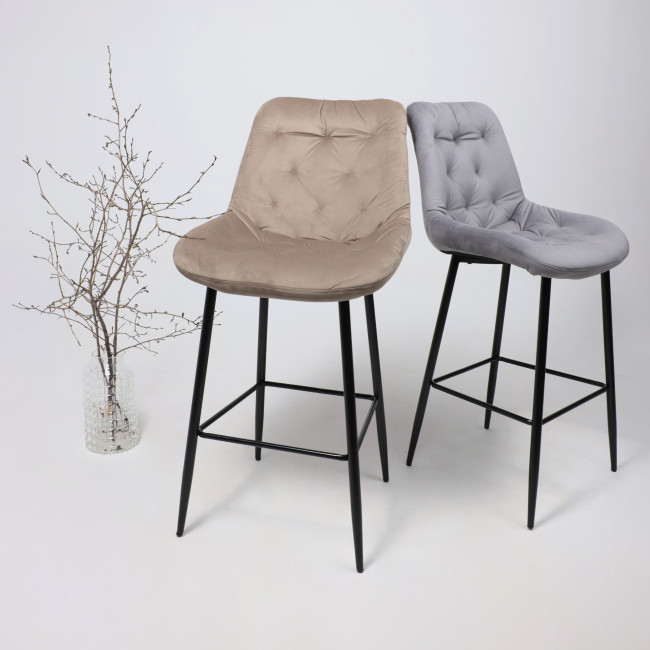 Стул ATINA барный бежевый фото-3