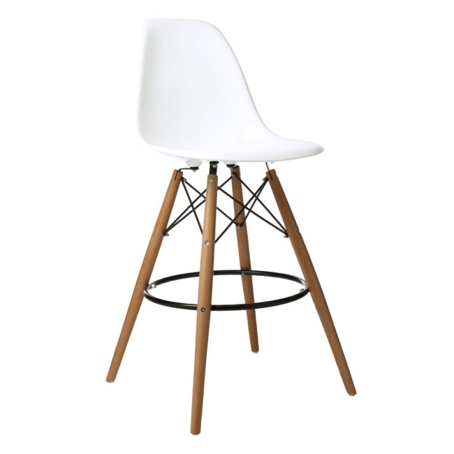 Стул KORD HOKER, белый/дерево - фото1 Стул KORD HOKER, белый/дерево - фото1